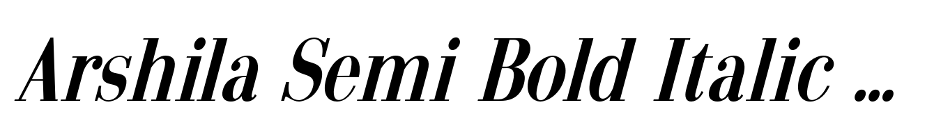 Arshila Semi Bold Italic Condensed